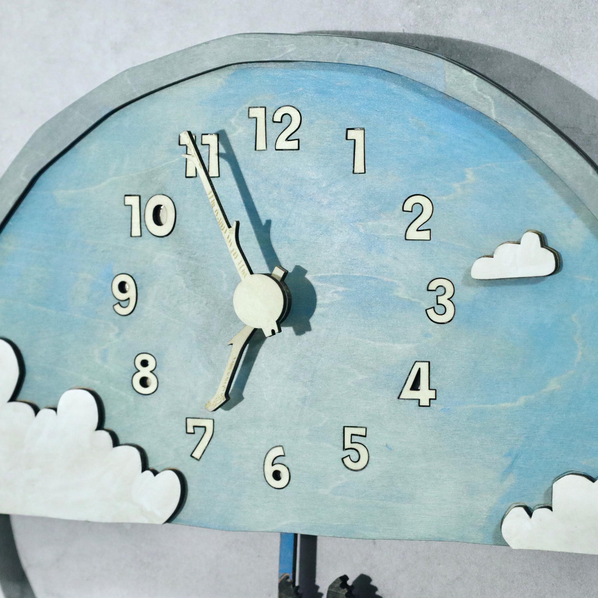 風を運ぶオオハシ  - 空気をひとくち、くわえて - 時計 木製 振り子時計 掛け時計 | 4枚目