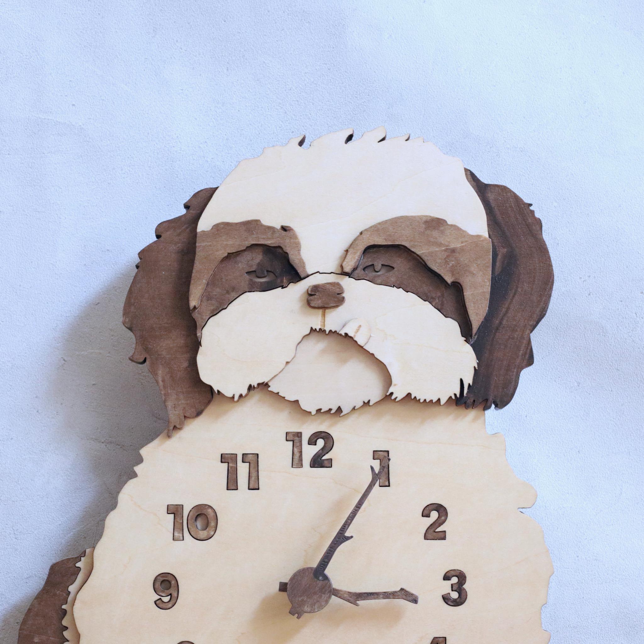 ちょいワルなシーズ レギュラーサイズ 時計 木製 掛け時計 | 3枚目
