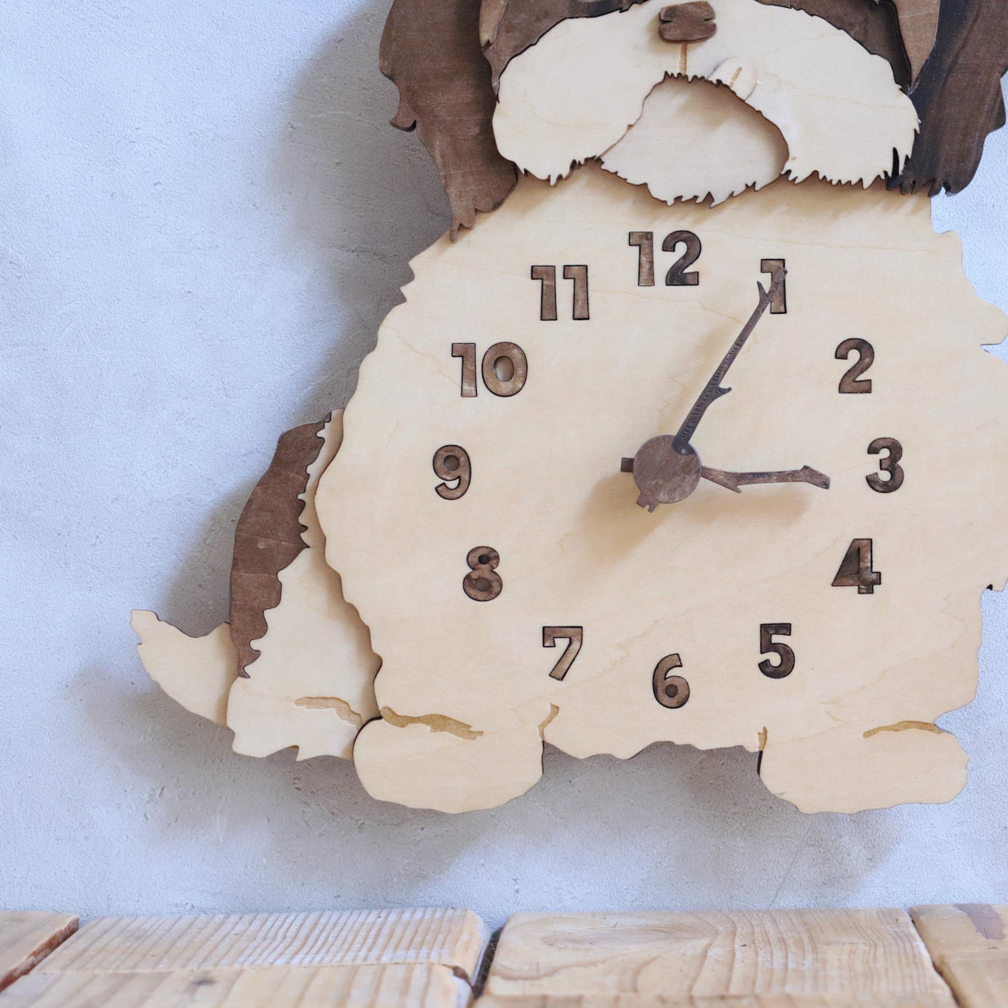 ちょいワルなシーズ レギュラーサイズ 時計 木製 掛け時計 | 4枚目